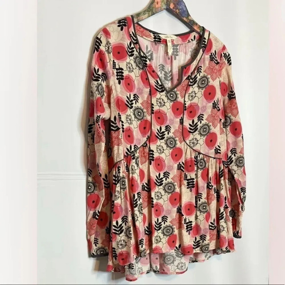 Matilda Jane Mistletoe Magic Make Believe Top Size Medium Peplum Long Sleeve - Picture 6 of 10